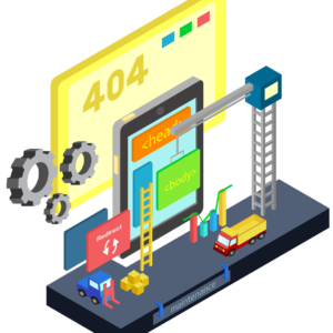 Good website maintenance illustration with a 404 error page
